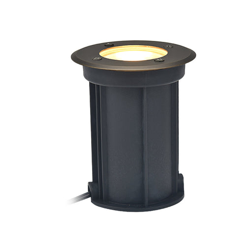 Fat Solid Brass & PVC MR16 LED Outdoor In Ground Well Light - Antique Bronze