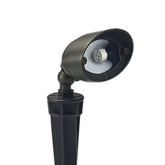 Oval Die Cast Brass G4 LED Outdoor Floodlight - Antique Bronze - View 3