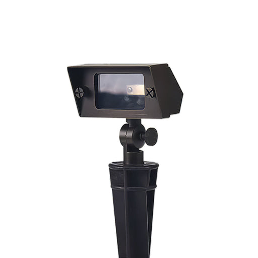 Rectangle Die Cast Brass G4 LED Outdoor Floodlight - Antique Bronze