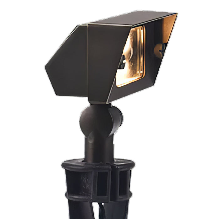 Rectangle Die Cast Brass G4 LED Outdoor Floodlight - Antique Bronze - View 4