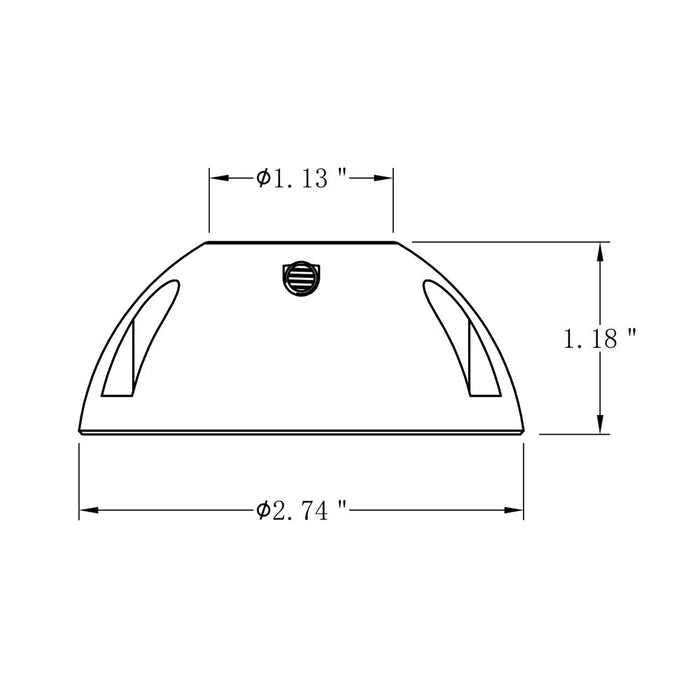 Die Cast Brass Mounting Base - 2.74" x 2.74" x 1.18" - View 2