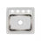 LR1918OS4 Lustertone Classic Stainless Steel Drop-in Single Bowl Kitchen Sink 19" x 18" x 7 5/8" with 4 Holes