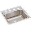 LR1918OS4 Lustertone Classic Stainless Steel Drop-in Single Bowl Kitchen Sink 19" x 18" x 7 5/8" with 4 Holes