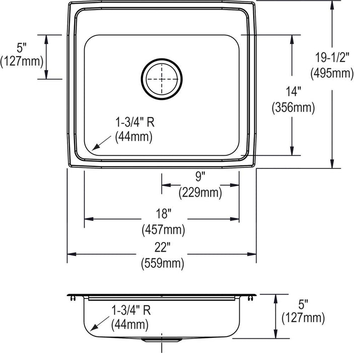 Lustertone Classic Stainless Steel Kitchen Sink 8