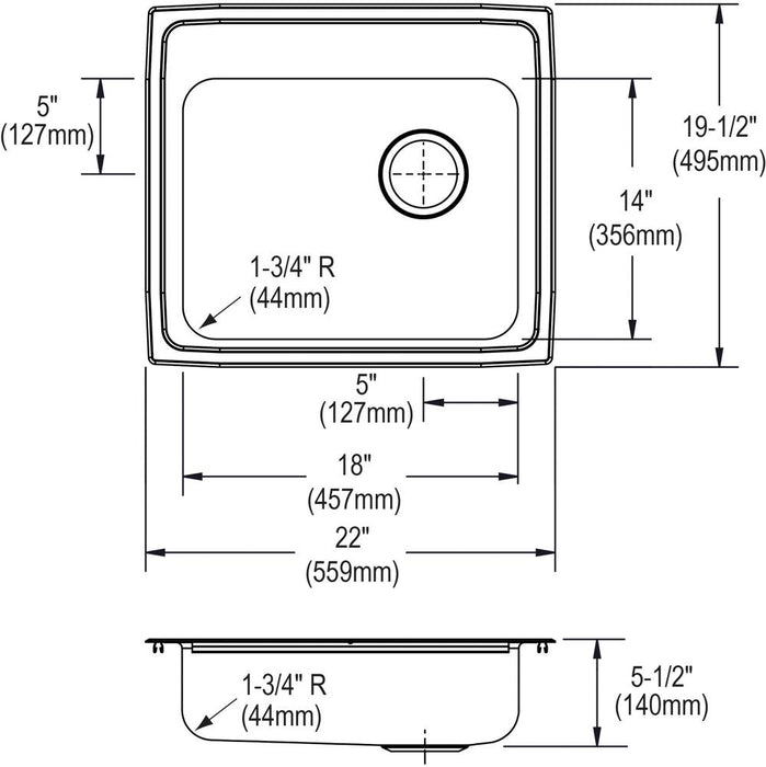 Lustertone Classic Stainless Steel Kitchen Sink 7