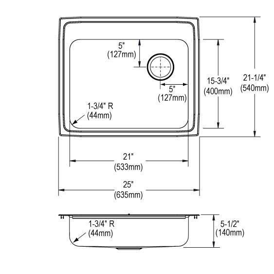 Lustertone Classic Stainless Steel Kitchen Sink 6