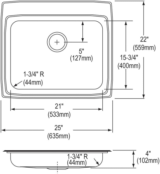 Lustertone Classic Stainless Steel Kitchen Sink 6