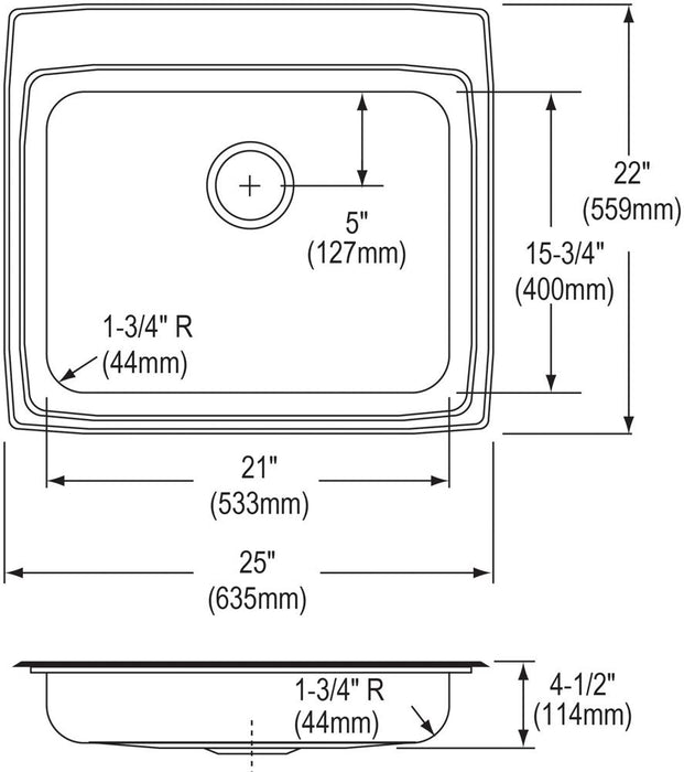Lustertone Classic Stainless Steel Kitchen Sink 6