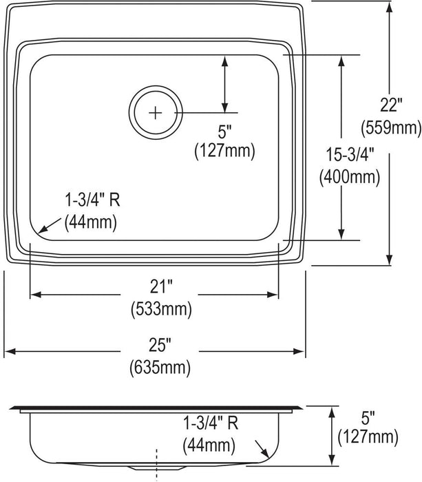 Lustertone Classic Stainless Steel Kitchen Sink 6