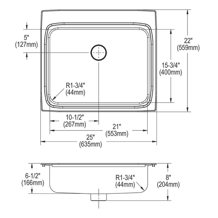 Lustertone Classic Stainless Steel Kitchen Sink 8
