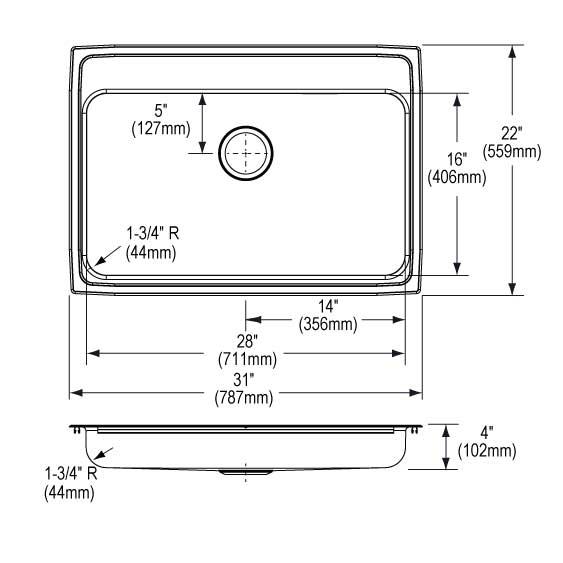 Lustertone Classic Stainless Steel Kitchen Sink 6