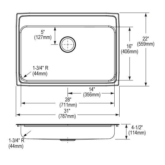 Lustertone Classic Stainless Steel Kitchen Sink 6