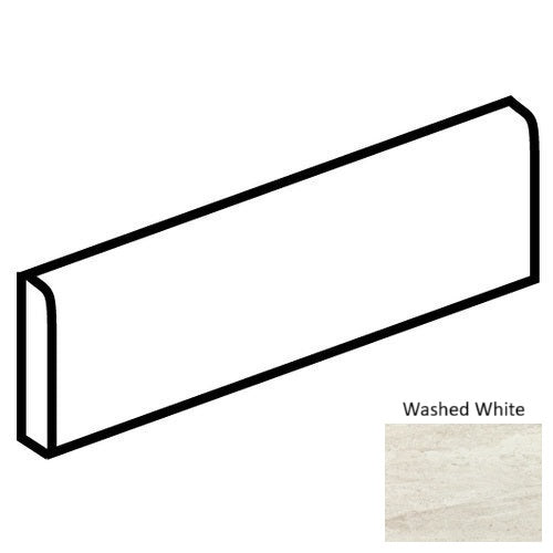 Core Fundamentals Advantage Ceramic Washed White LS40 Bullnose Matte 1