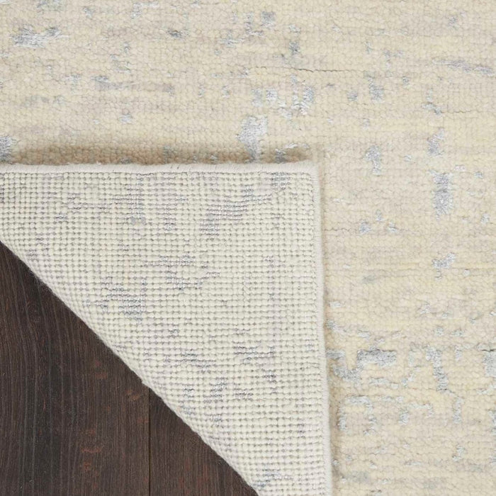 Luna Ivory Silver Blue Wool Blend 