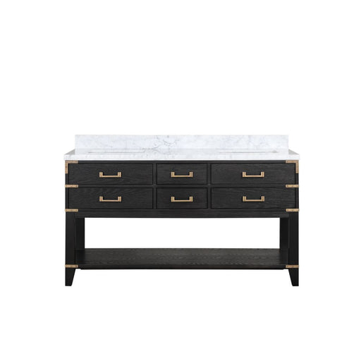 Norwalk Black Oak Wood Bathroom Vanity