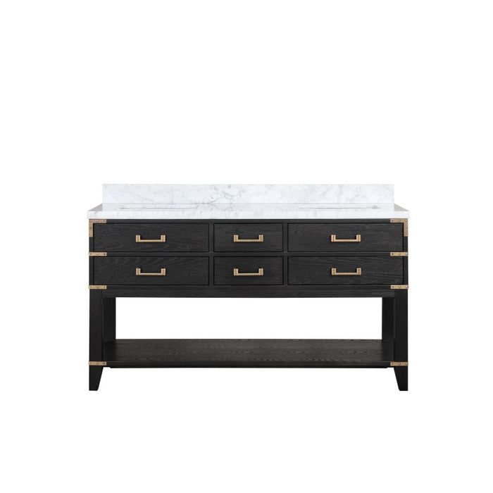 Norwalk Black Oak Wood Bathroom Vanity