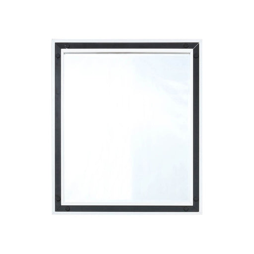 Ziva White Glass Bathroom Mirror