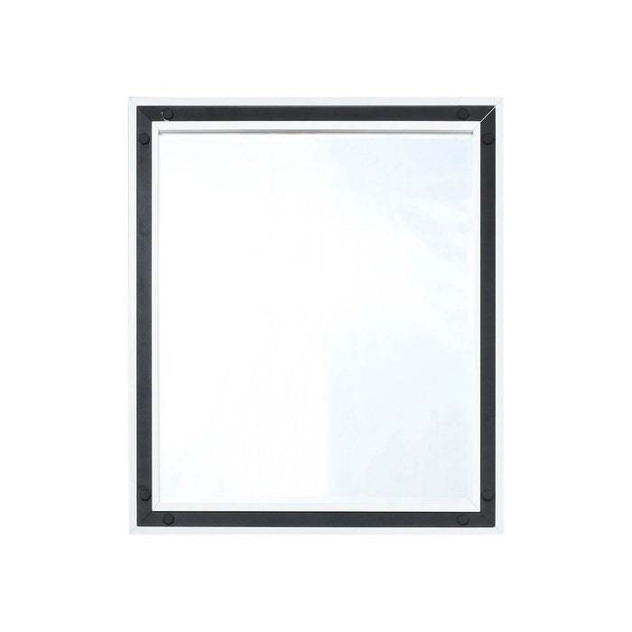Ziva White Glass Bathroom Mirror