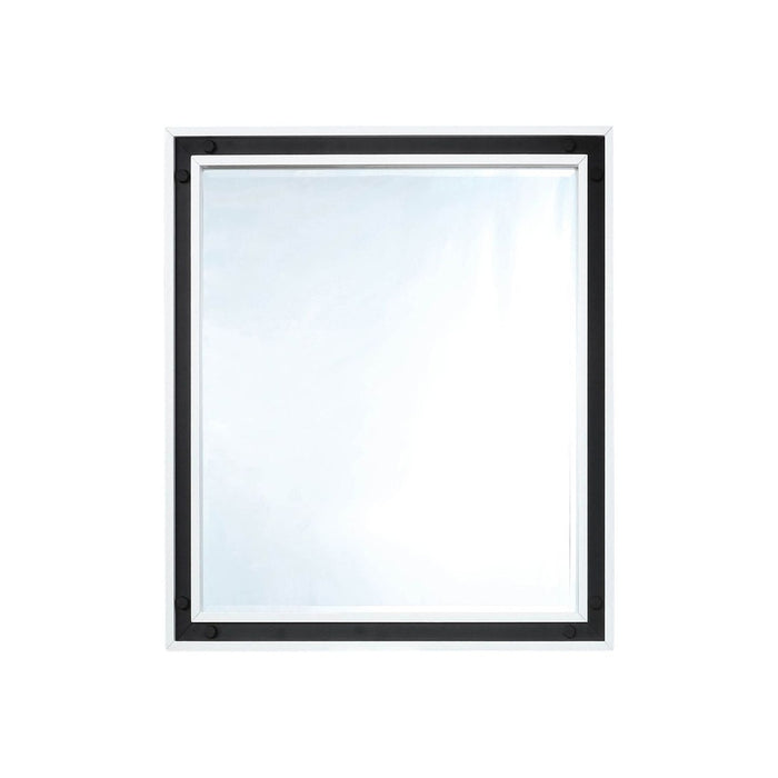 Ziva White Glass Bathroom Mirror