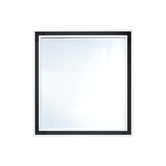 Ziva White Glass Bathroom Mirror