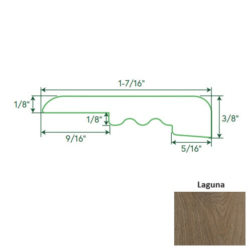 Black Label Malibu Laguna Luxury Vinyl Moulding / Trim - 94" Square Nose