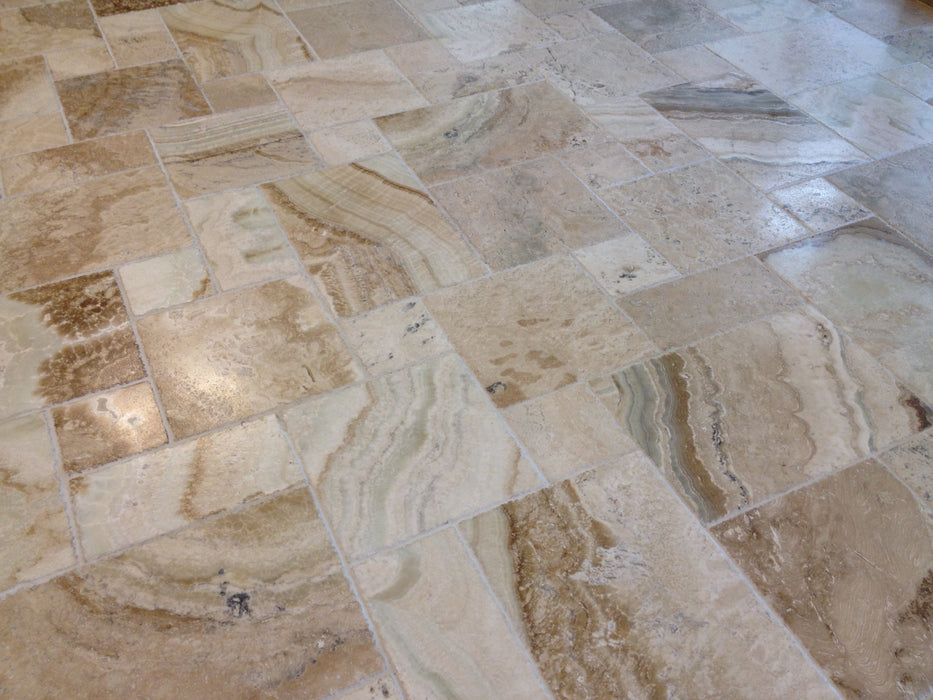Latravonya Travertine Pattern - Various Sizes Chiseled & Brushed