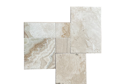 Latravonya Chiseled & Brushed Travertine Versailles Pattern