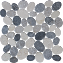 Aquatica Ocean Stones Coin Light Grey / Dark Grey / White Deco ISNOCSTCOLGDGWH