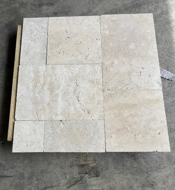 Turco Classico Cross Cut Travertine Versailles Pattern - Tumbled