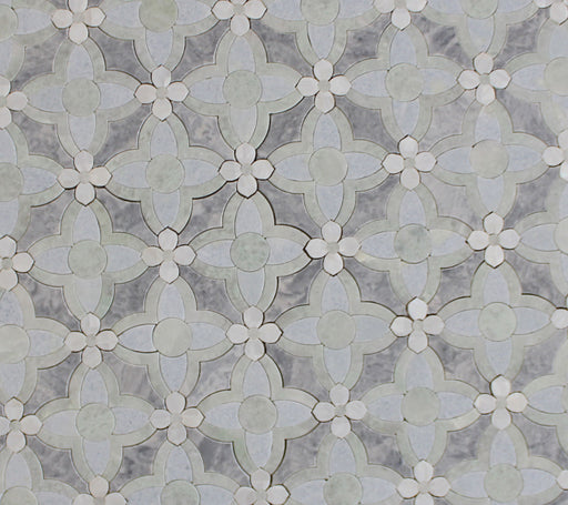 Lilly Pad Marble Mosaic - Deco Polished