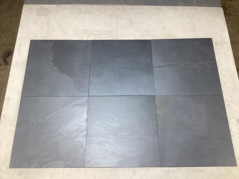 Lime Black Gauged Slate Tile - 24" x 24"