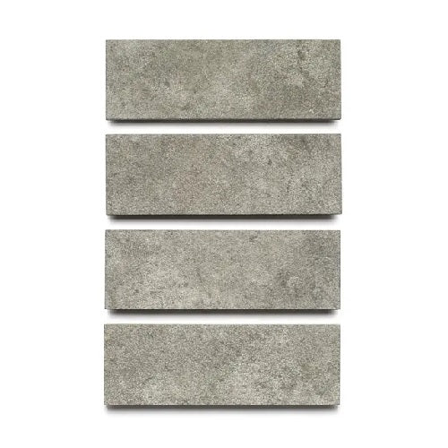 Full Tile Sample - Limestone Basilica Bush Hammered Limestone Tile - 4" x 12" x 3/4" Matte