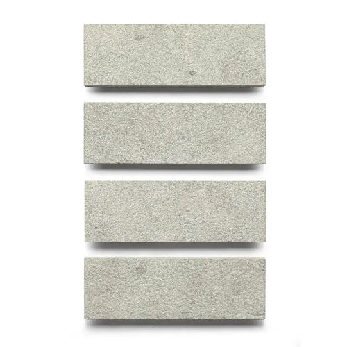 Full Tile Sample - Limestone Monument Bush Hammered Limestone Tile - 4" x 12" x 3/4" Matte