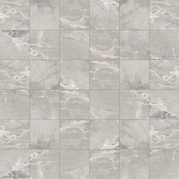 Absolute Light Grey Porcelain Mosaic - 2" x 2"