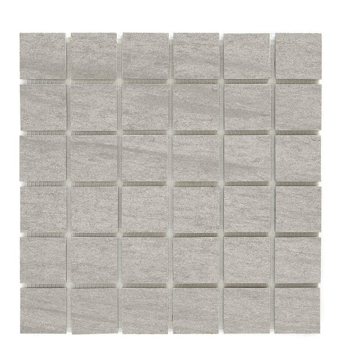 Basaltine Light Grey Porcelain Mosaic - 2" x 2"