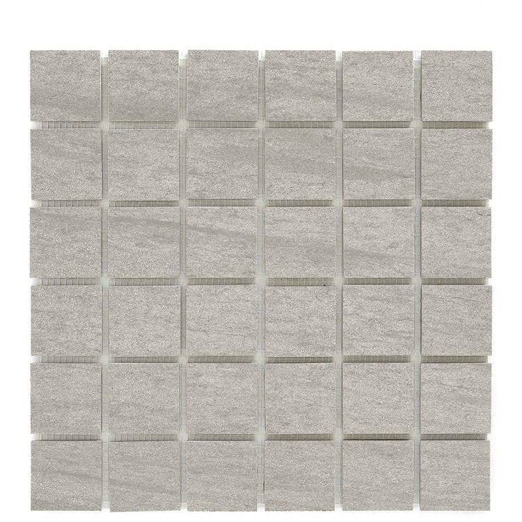 Basaltine Light Grey Porcelain Mosaic - 2" x 2"