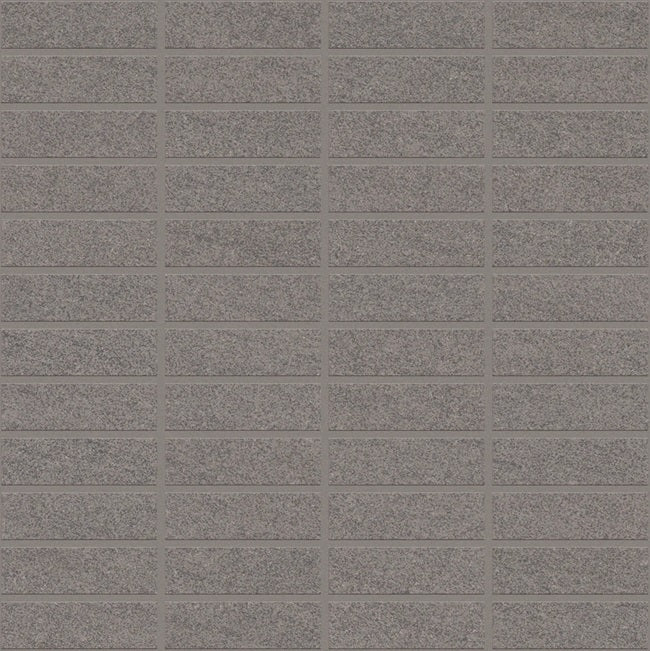Basalt Light Grey Porcelain Mosaic - 1" x 3"