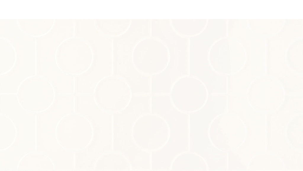 Luminique Ceramic Arctic White Circle 0190 Tile Glossy 1