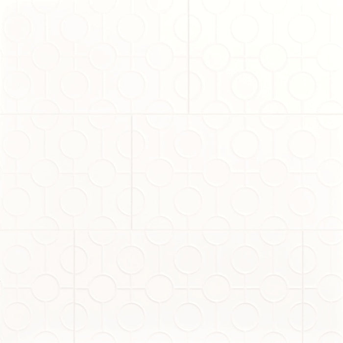 Luminique Ceramic Arctic White Circle 0190 Tile Glossy 4