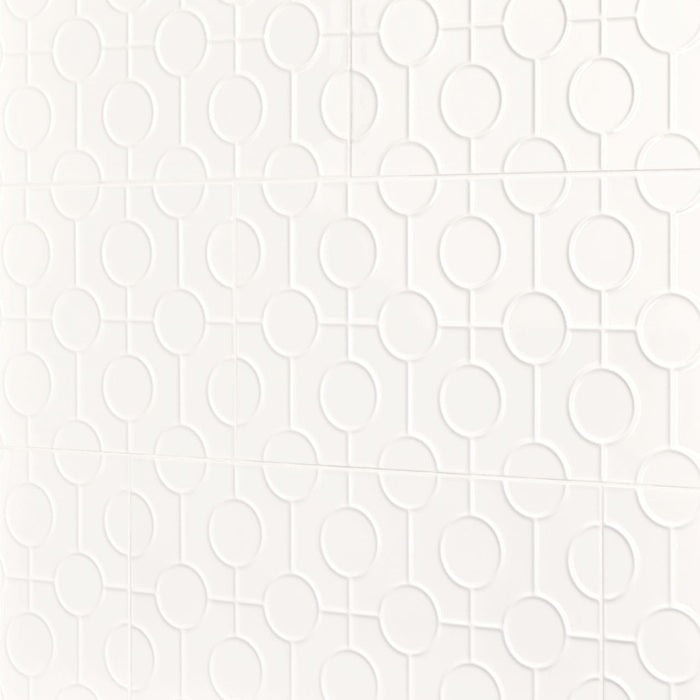Luminique Ceramic Arctic White Circle 0190 Tile Glossy 5