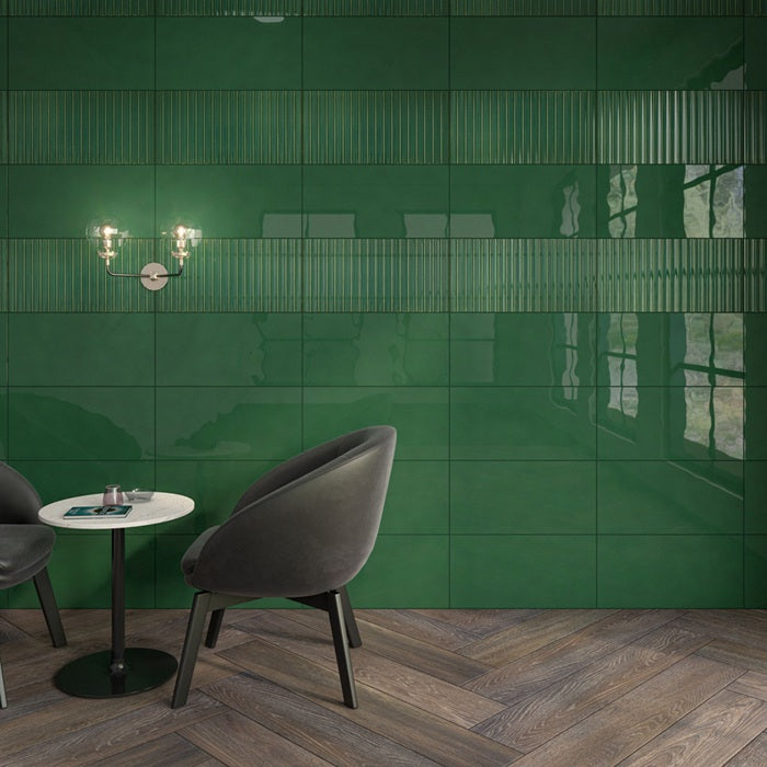 Luminique Ceramic Juniper Fluted 0185 Tile Glossy 7