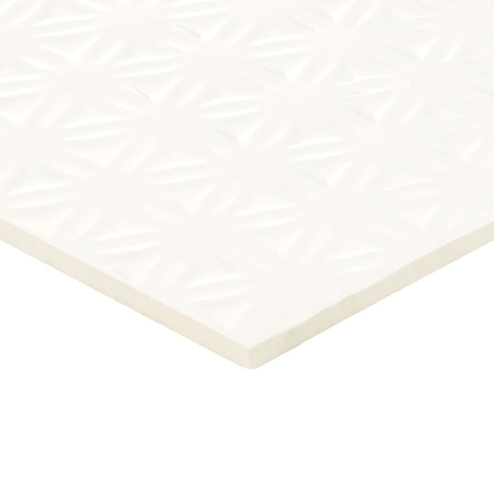 Luminique Ceramic Arctic White Weave 0190 Tile Glossy 3