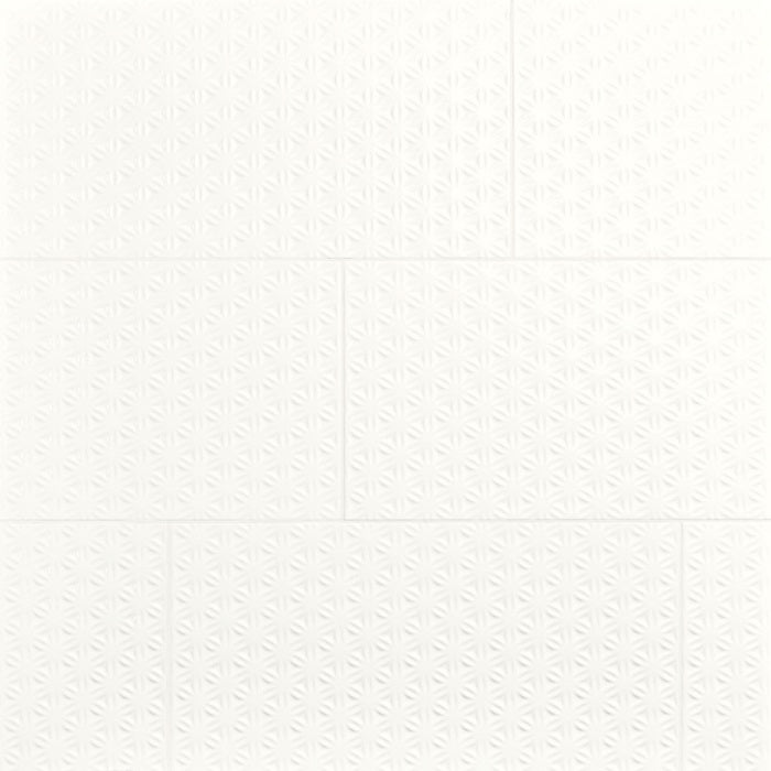 Luminique Ceramic Arctic White Weave 0190 Tile Glossy 4
