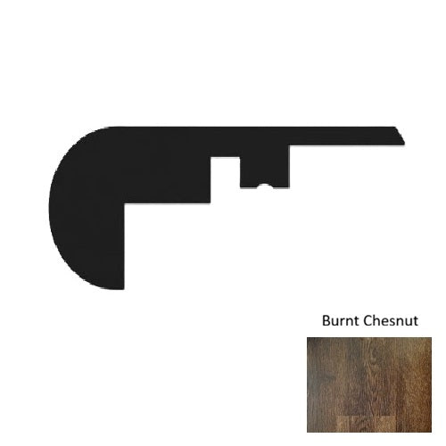 1100 Series Vinyl Burnt Chestnut Overlap Stair Nose Embossed 1