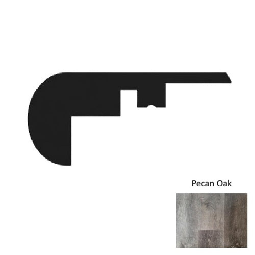 1100 Series Vinyl Pecan Oak Overlap Stair Nose Embossed 1