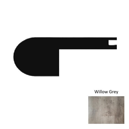 1100 Series Vinyl Willow Grey Flush Stair Nose Embossed 1