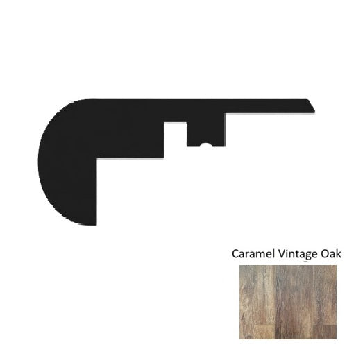1200 Series Vinyl Caramel Vintage Oak Overlap Stair Nose Embossed 1