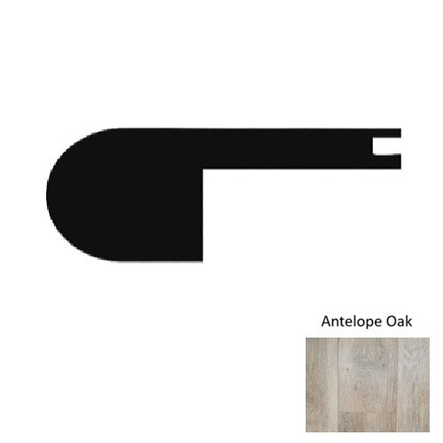 1400 Series Vinyl Antelope Oak Flush Stair Nose Embossed 1