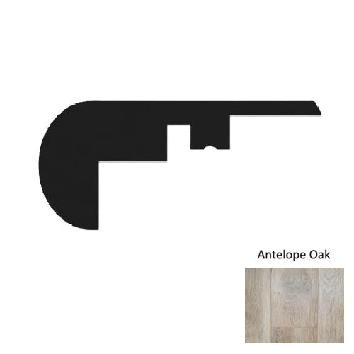 1400 Series Vinyl Antelope Oak Overlap Stair Nose Embossed 1