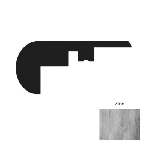 1600 Series Vinyl Zion Overlap Stair Nose Embossed 1